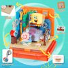 ROLOSO Sponge Squarepants Toy Building Brick Blocks Toys Sets 296 pcs Box kit Action Figures Pineapple House Patrick Stone Star Home for Creative Boys and Girls Fans Great Gift STEM