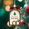 Christmas Ornaments 2024, Wedding Gifts for Couples 2024, Mr and Mrs Gifts, Unique Wedding Gifts for Couples 2024, Wood First Christmas Married Ornament 2024, Mr and Mrs Christmas Ornament (L17)