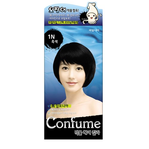 Confume Squid Ink Hair Color 1N - Black (No Ammonia)