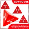 Juexica 48 Pcs Red D4 Dice Bulk Cone Transparent 4 Sided Dice 0.8 Inch Clear Red Dice Polyhedral Tiny Dice Mini Dice Set Role Playing Dice for Party Table Games Toys