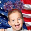 GRITOSE 4th of July Headband Kids Adults Independence Day Party Favors Supplies Patriotic Accessories Decorations 1pcs+1 American Flag（5in*8in）