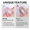 AILLSA Cat Eye Gel Nail Polish Nude Glitter Crystal Gel Polish with Magnet, Glass Christmas Sparkle Gel Nail Polish Reflective Shimmer Translucent Jelly Color U V Gel Salon DIY at Home 0.5 OZ GF26