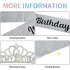 ACO-UINT Birthday Crown for Women, AB Rhinestone Birthday Headband Birthday Sash It's My Birthday Crown, Birthday Girl Crown Birthday Tiara Birthday Decorations Birthday Gifts