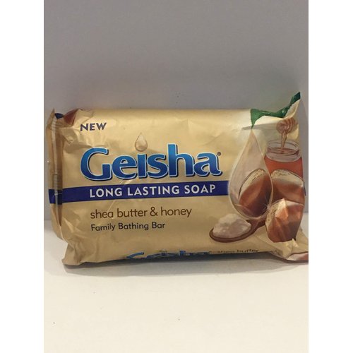 GEISHA LONG LASTING FAMILY BATHING BAR SOAP 225G (SHEA BUTTER & HONEY)