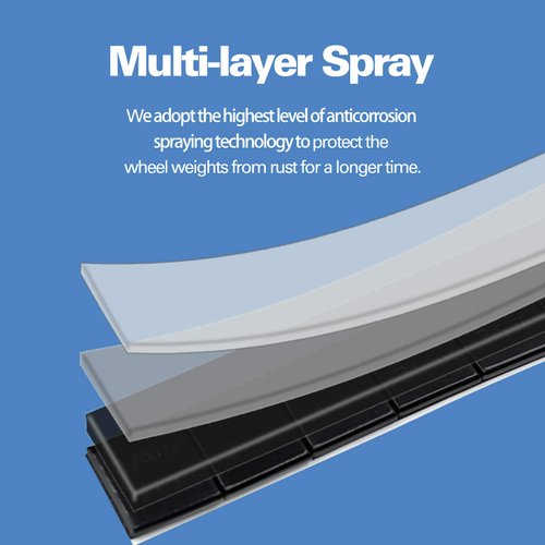 CKAuto 1/4oz, 0.25oz, Black, Adhesive Stick on Wheel Weights, EasyPeel Type. Cars, Trucks, SUVs, Motorcycles, RC Cars. Low Profile, 12oz/Box, U.S. OEM Quality, (48pcs)