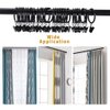 20Pcs Rustproof Drapery Matte Stainless Steel Metal Curtain Rings with Clips 1.5 inch Drapery Rings, Vintage Black (1.5" Interior Diameter)