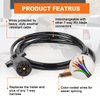 Gilardino 7 Way Trailer Plug, 7 pin Trailer Wiring Harness, 8 Feet 7-Wire Trailer Adapter Cord for RV