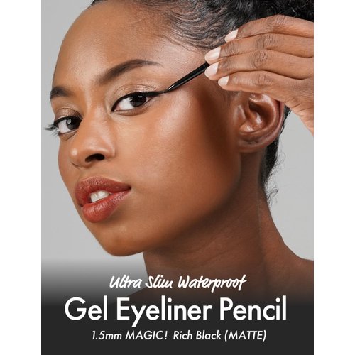 self beauty Ultra Slim Waterproof Gel Eyeliner | Easy Retractable Eyeliner Pencil Waterproof Smudge Proof | Long Lasting Eyeliner | Korean Eyeliner Gel Pen | Black Eye Liners for Women