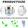 LemonSac Holographic Body Glitter Gel for Body, Face, Hair and Lip Glitter Makeup. Color Changing Glitter Gel Under Light with a Non Color Changing Glitter Gel (3# Neon Violet+Purple)