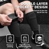 LPONJAR Soccer Shin Guards for Kids Youth Adults - Shin Pads and Sleeves with Optimized Insert Pocket for Boys Girls Men Women for Football Games - Protective Soccer Equipment