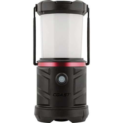 COAST EAL22 1250 Lumen Dual Color LED Emergency Light, Storm Proof, Power Bank, Durable for Outdoor & Survival - Compatible with 3 x D Batteries or ZX1010 Rechargeable Battery, Black