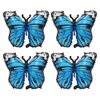 Deermon Blue Lovely 28 Inches Party Butterfly Balloon Kit, 4 Piece Aluminum Foil Mylar Helium Butterfly Balloons for Butterfly Themed Party, Wedding, Birthday, Baby Shower, Party Decoration Supplies