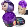 MXITA Temporary Hair Dye Cream, 4.23oz Temporary Hair Dye,Suitable for parties, masquerades, cosplay, 9 colors to choose from. (violet, 4.23oz)