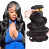 12A Brazilian Virgin Hair Body Wave 3 Bundles 10" 12" 14" 300g Brazilian Remy Virgin Body Wave Human Hair Bundles 100% Unprocessed Virgin Brazilian Remy Hair Bundles Natural Color