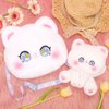 CatchCute Cat Plush Toys and Purse Set for Kids,Cat Stuffed Toy Kids with Cute Zipper Crossbody Bag, Soft Stuffed Cat Toys Set Birthday Party Favors for Toddlers Kids