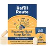 Foaming Hand Soap Tablet Refills Refill Route- 12Pack - 96fl oz Total (Makes 12x 8 fl oz Bottles of Soap) - Cleansing & Moisturizing - Compostable Packaging Soap Tablets - Lemon Scent