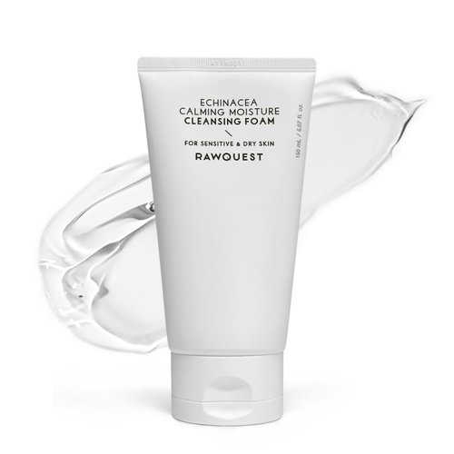 RAWQUEST- Echinacea Calming Daily Face Wash Deep Cleansing Gel, Makeup Removal, Hydration, Soothing & Skin Barrier Care | Hypoallergenic Korean Skin Care for Dry & Sensitive Skin 5.07 fl oz / 150ml