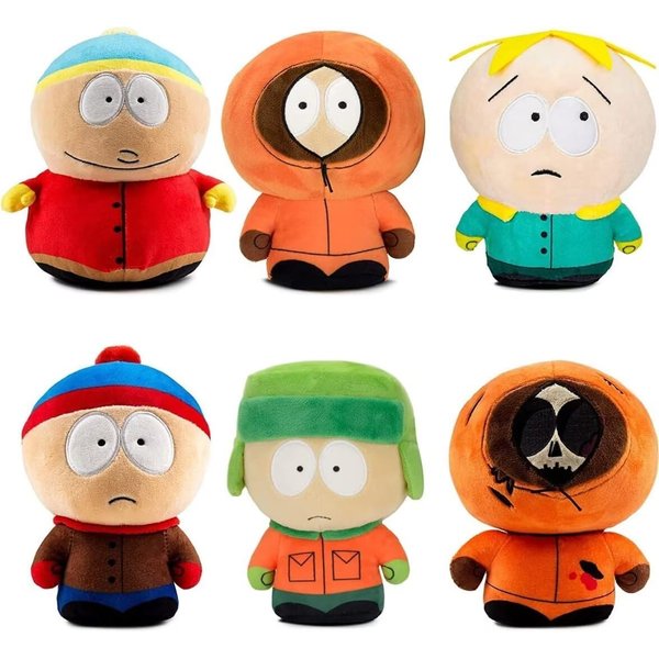 YZONU SP Anime Plush Toys, 8'' Kyle Cartman Kenny Butters Soft Plush Doll Cute Plush Pillow Stuffed Animals Toy Birthday Gifts for Children Adults and Fans(6Pcs)