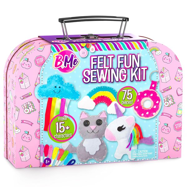 Creative Kids Felt Sewing Kit - Craft 15+ Characters - Fun DIY Kit for Kids 8+ - Creative Sewing Craft Set