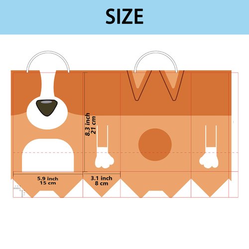 NF ORANGE 12PCS Blue Dog Party Gift Bags Blue Dog Birthday Party Supplies, Blue Dog Party Decoration