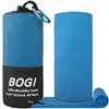 BOGI Microfiber Travel Sports Towel-Quick Dry Towel, Soft Lightweight Microfiber Camping Towel Absorbent Compact Travel Towel for Camping Gym Yoga Swimming Backpacking (XL:72''x32''+16''x16''-Blue)