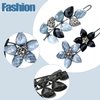 DonLeeving 2 PACK Crystal Flower Leaf Hair Clips Fashion Sparkly Glitter Rhinestones Hair Barrettes Hairpin Hair Styling Accessories