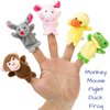 Finger Puppet Set (20-Piece), 6 Family Member and 14 Animal Finger Puppets Plush Toys - Great for Storytelling, Role-Playing, Teaching, Easter Eggs and Fun