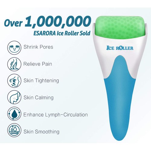 ESARORA Ice Roller for Face & Eye, Puffiness, Migraine, Pain Relief and Minor Injury, Skin Care Products