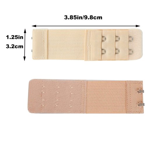 DAGUANZHI 12 Pieces Bra Extenders 2 Hooks 3 Rows Elastic Bra Band Hook Strap Soft Bra Lingerie Extension Bra Accessories Women's Stretchy Bra Strap Extension for Women Lady