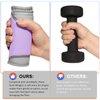 Hand Weights for Women Men 1lbs Each Weight, Soft Dumbbells Set of 2 Detachable Dumbbell Walking Weight with Hand Strap for Home Gym Exercise Workout Running Aerobics, Light Purple