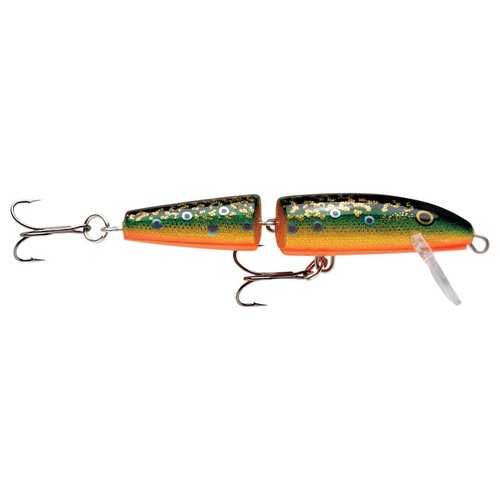 Rapala Jointed Lure, Size 05, 2" Length, 3'-5' Depth, 2 Number 10 Treble Hooks, Perch, Per 1