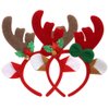 JOINPAYA 2Pcs Reindeer Antlers Headband: Christmas Cosplay Hairbands Xmas Headwear for Holiday Costume Party Supplies