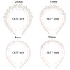 WILLBOND 4 Pcs Pearls Headbands Women White Faux Pearl Rhinestones Hairbands Bridal Hair Hoop Wedding Hair Accessories for Women