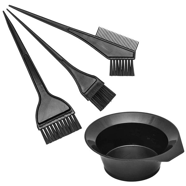 Hair Dye Coloring Kit Bowl and Brushs Hair Dyeing DIY Hairdressing Tool for Salon and Home