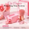 AZUREBEAUTY Dip Powder Recycling Tray System, Triple Layer Recycling Case Nail Dip Powder Container with Nails Tool Nail Brush Glass Nail File, French Nail Art Manicure Essential Tool