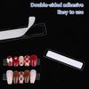 10 Sheets Double Sided Tape for Nails Display Double Sided Tape Double Sided Tape for Press on Nails Adhesive Clear Mounting Tape for Nail Packaging Nail Design Salon Supplies Colors Designs Showcase