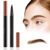 2PCS Upgraded Magic 4-Tip Eyebrow Pencil 3D Waterproof Microblading Eyebrow Pencil Contouring Pen, 4-Tipped Precise Brow Pen,Long-Lasting Natural Fine Stroke Eyebrow Pencil(Dark Brown)