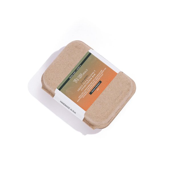 Tree Naturals Green Tea & Coconut Detangling Conditioner Bar for Curly Hair, Reduces Tangles & Breakage, Vegan Friendly, 4 ounces