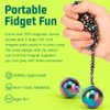 Magnet Slime Putty Party Favors, Fidget Toy Magnet Ferrite Putty Beads, Hematite Magnetic Stones Eggs with 1.26 inch Magnet Balls, Cool Desk Toy, EDC Toy Science Kit Gift
