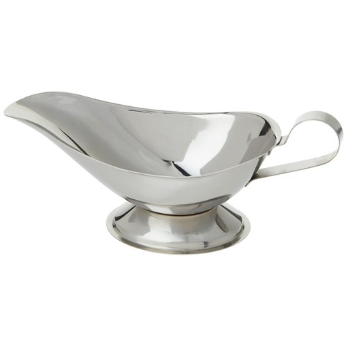 Winco Gravy Boat, 10-Ounce, Stainless Steel, Medium