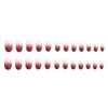 Foccna Red Almond Fake Nails Medium Length-Press on Nails Gradient False Nails Full Cover False Nail - Tips 24 pcs
