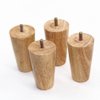 WEICHUAN Round Solid Wood Replacement Sofa Couch Chair Ottoman Loveseat Coffee Table Cabinet Furniture Wood Legs(4" Straight Set of 4)