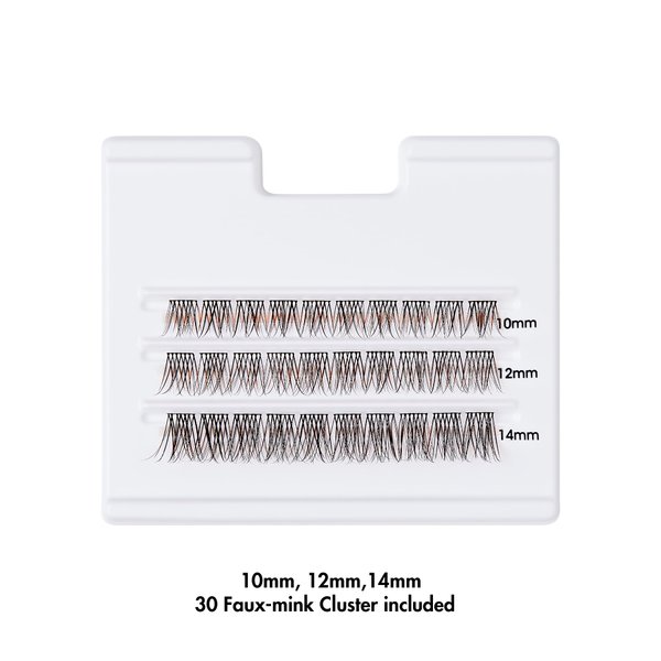 I-Envy Color Couture Leopard - The Brown Edition, 30 Faux Mink Lash Clusters, Thin Band, Customizable, Long-Lasting, Natural Look DIY Color Eyelash Extensions, Cruelty-Free, Vegan (Black Brown)