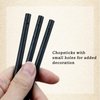 inSowni 50 Pack Blank Wooden Hair Sticks Pencil Hair Pins Classic Vintage Retro Hanfu Chinese Chopsticks Base DIY Bun Updo Holder Accessories for Women Girls (50 Pieces (with Hole))