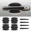 8PCS Car Door Handle Scratch Protectors, Carbon Fiber Car Door Handle Bowl Sticker, Universal Car Door Handle Paint Guard Cover, Door Handle Cup Protective Film for Cars (Black)