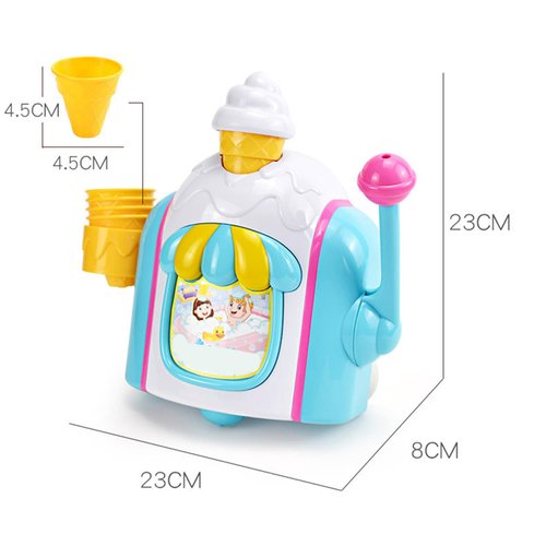 Bath Bubble Machine,Bath Toys for Toddlers 3-4 Years,Ice Cream Foam Maker Bath Toys for Kids Ages 4-8,Bubble Pretend Cake Play Set Water Bathtub ice Cream Toys for Toddlers 3-5