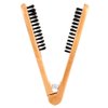 Rotekt Professional Hairdressing Comb Double Brushes Wooden Anti-static Hair Straightener Tool