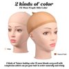 100 Pcs Wig Caps Stocking Caps for Wigs Stretchy Nylon Wig Cap for Women Elastic Medium Nude Wig Cap for Cosplay(Beige and Natural Nude)