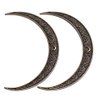 LANGHONG 2PCS Moon Crescent Hairpin For Women Viking Hair Stick Forks Knot Hair Styling Pins (ZYAB)