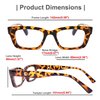 FEISEDY Nerdy Minimalist Design Rectangle Anti-Blue Light MEN WOMEN Nerdy Reading Glasses Computer Reader B9010 (Brown Tortoise, 2.0x)